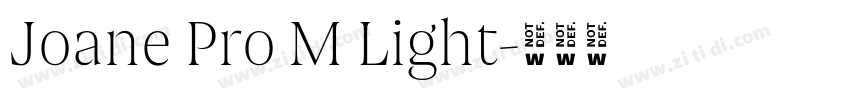 Joane Pro M Light字体转换